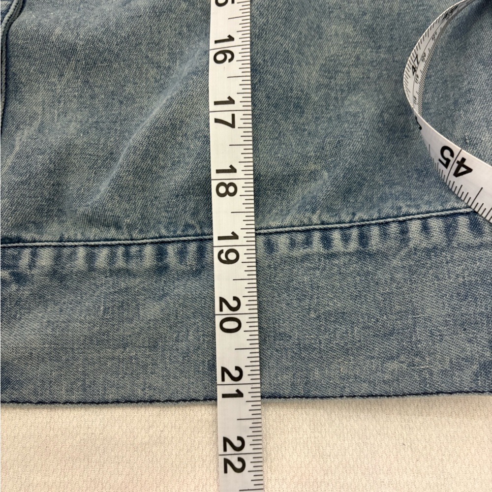 BIBI Western Pintuck Denim Jacket Y2K Acid Wash Cowgirl Cottagecore L - Picture 11 of 12